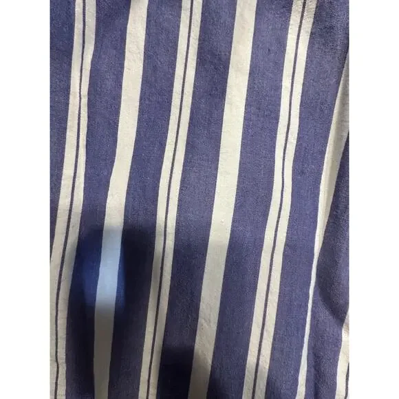 Free Assembly Women’s Long Sleeve Button Up Tie Waist Striped Shirt Dress Medium - Picture 3 of 5